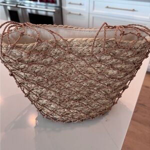J crew straw bag
